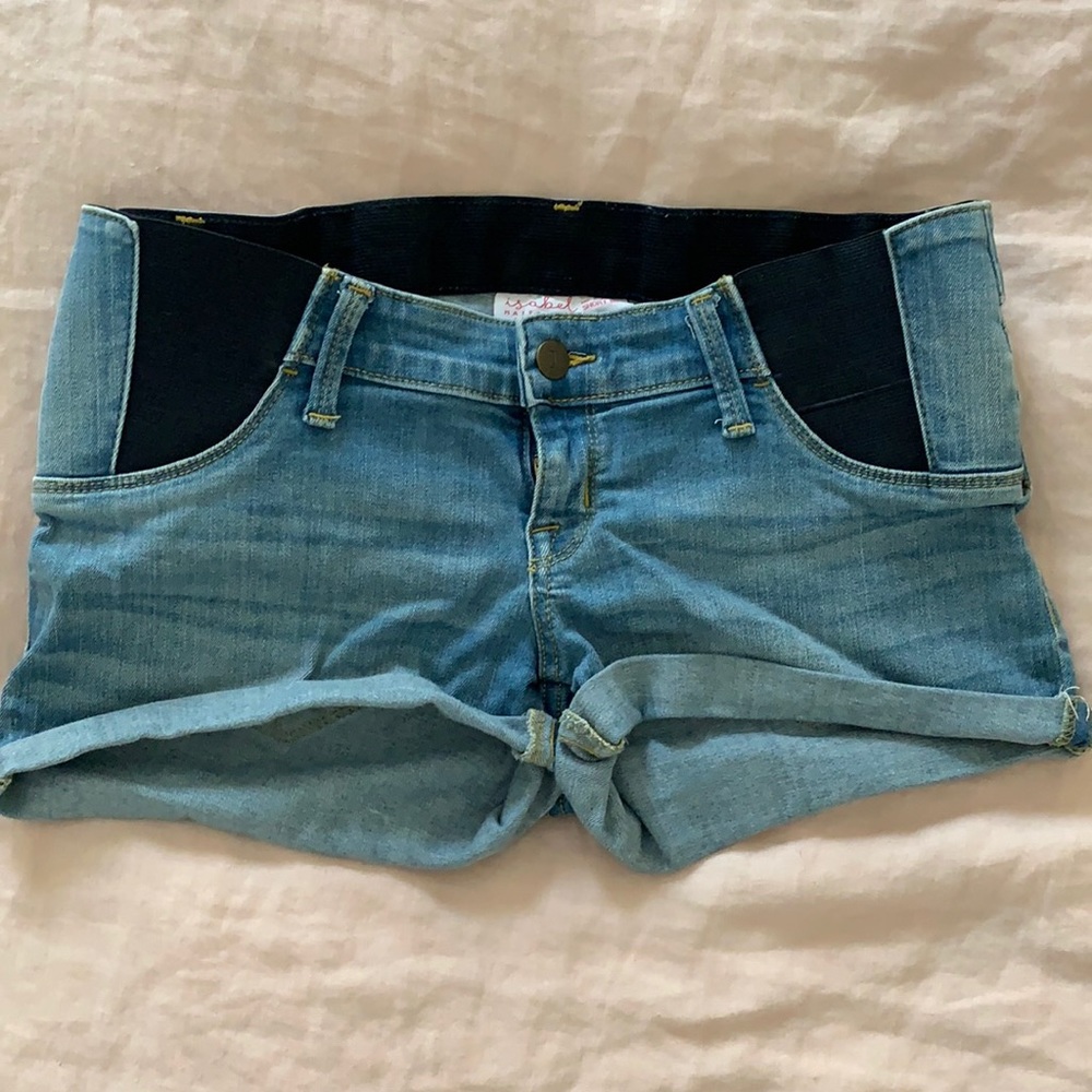 Isabel maternity denim shorts